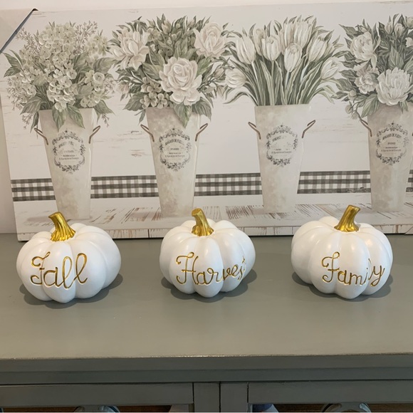 Fall Decor - 3 Piece Pumpkin Set - Picture 1 of 4